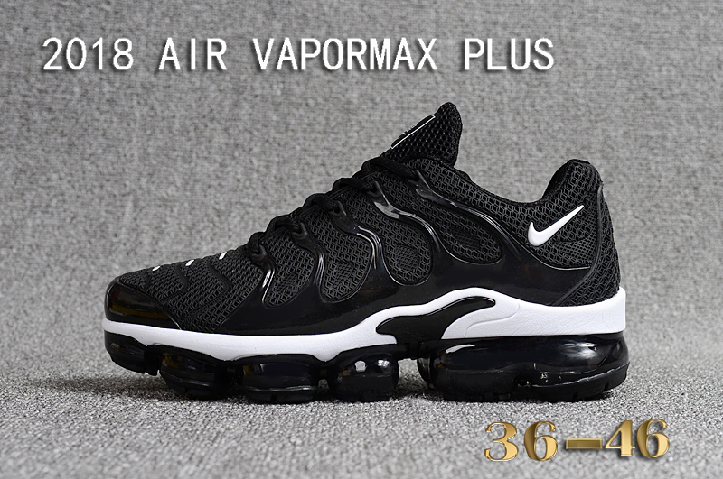 2018 Nike Air VaporMax Plus Black White Lover Shoes - Click Image to Close